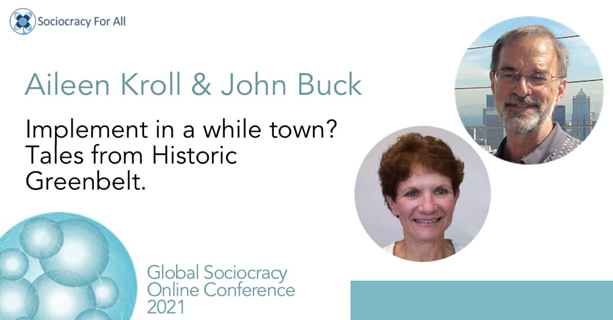 Implement in a whole town? Tales from Historic Greenbelt (Aileen Kroll & John Buck)