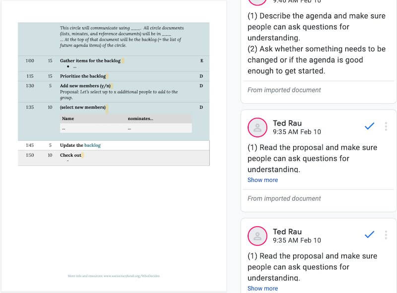 screenshot wdwd2 - página de recursos de Quien decide quien decide - Sociocracy For All