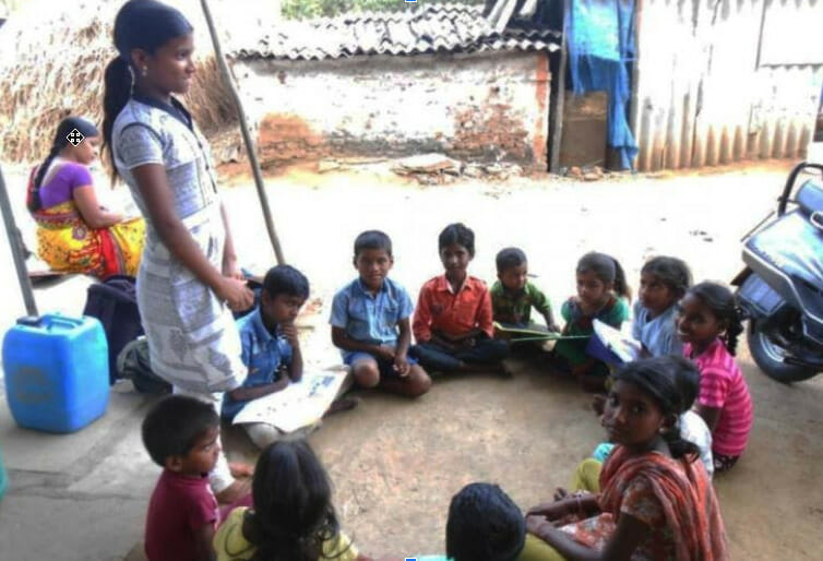 Children's parliament meeting in India