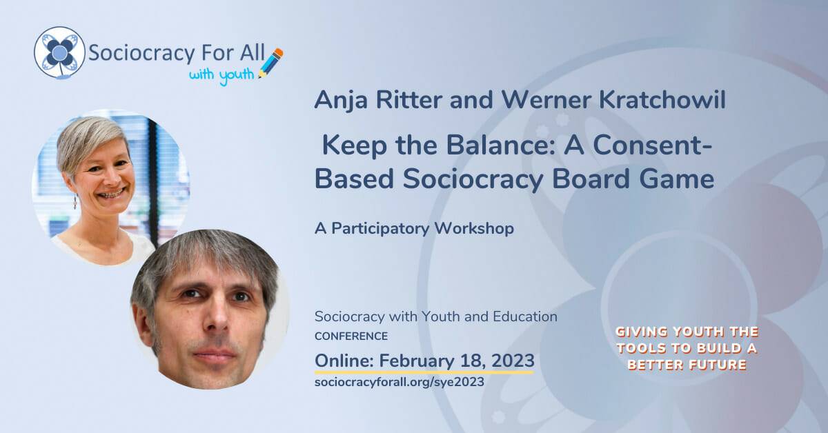 Keep The Balance sye 2023 - Sociocracy with Youth and in Education Conference 2023 - Sociocracy For All