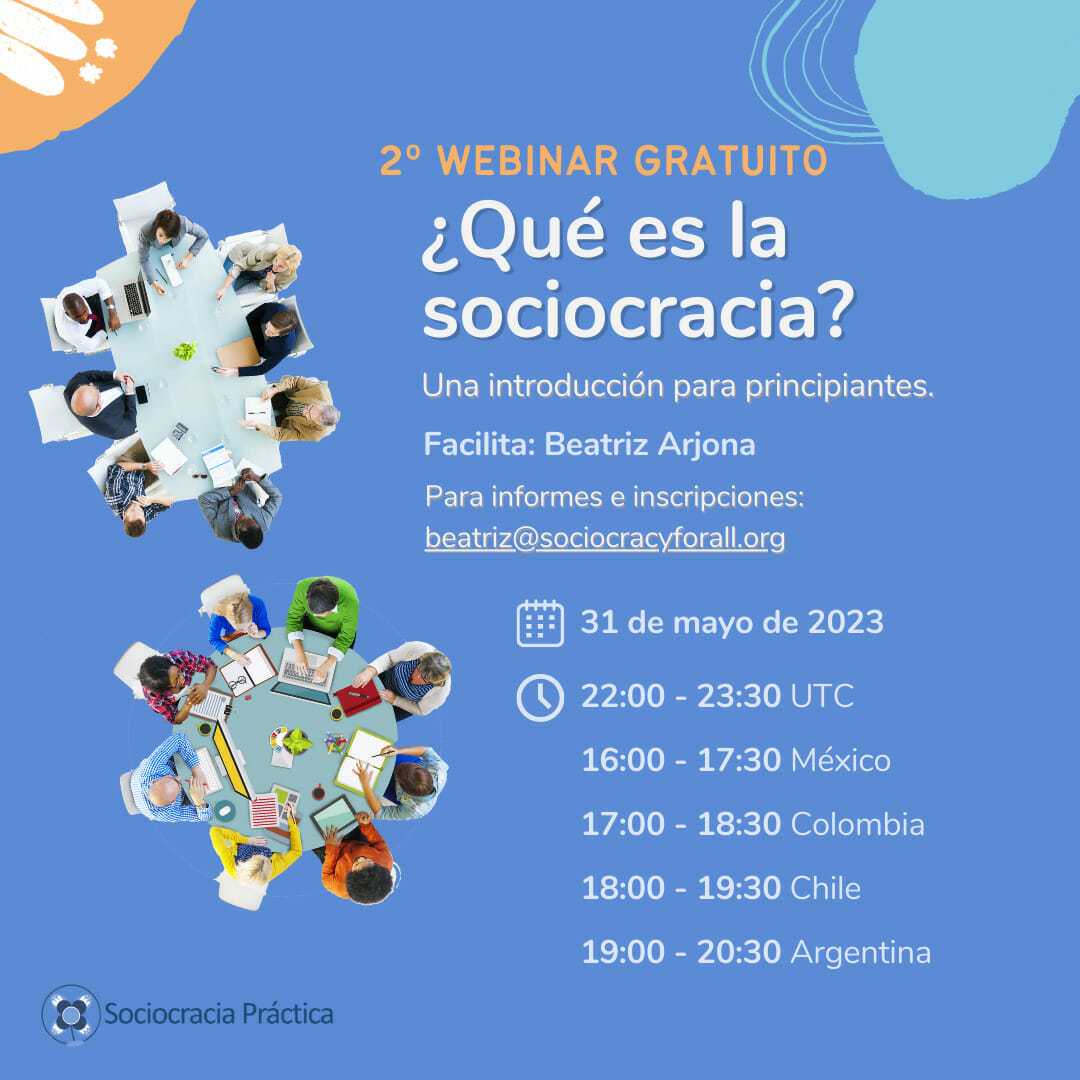 ¿Qué es la sociocracia? – 2º WEBINAR GRATUITO