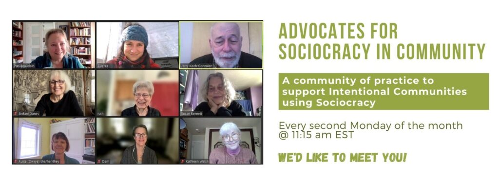 Advocates CoP Intentonal Communities 2023 - Sociocracy in intentional communities,sociocracy in communities - Sociocracy For All