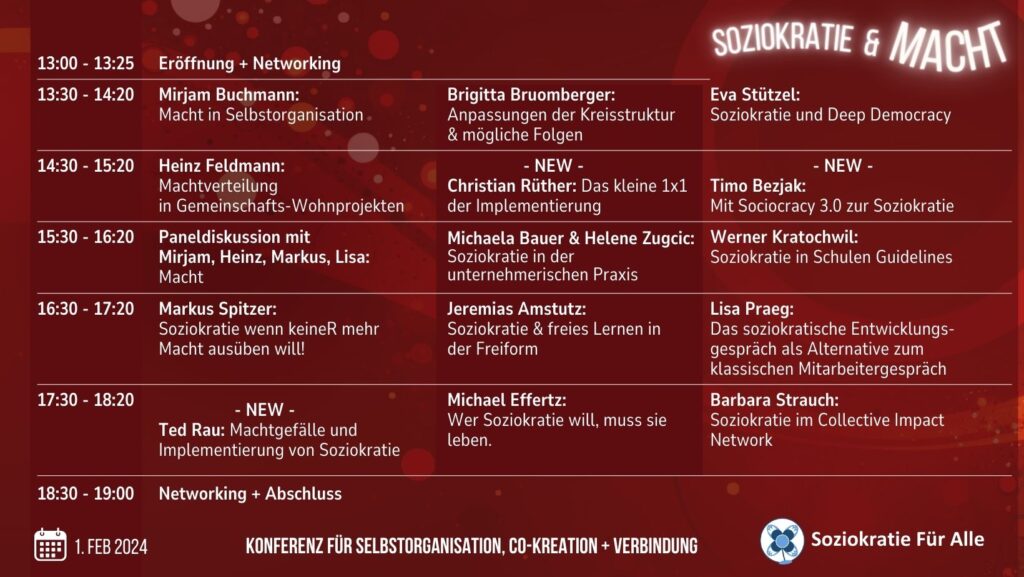 German conference schedule 3 - Soziokratie Konferenz - Sociocracy For All