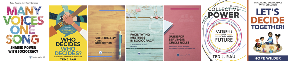 Books English small - many voices one song,sociocracy handbook,sociocracy implementation book - Sociocracy For All