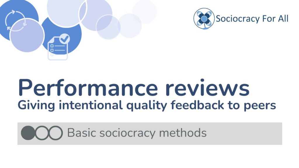 Performance Reviews in Sociocracy